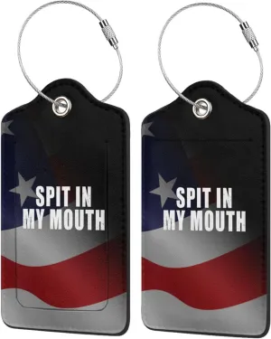 Spit in My Mouth 2 Leather Luggage Tags for Bags Gifts for Men Women8