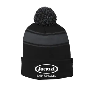 Sport-Tek - Stripe Pom Pom Beanie. STC28.