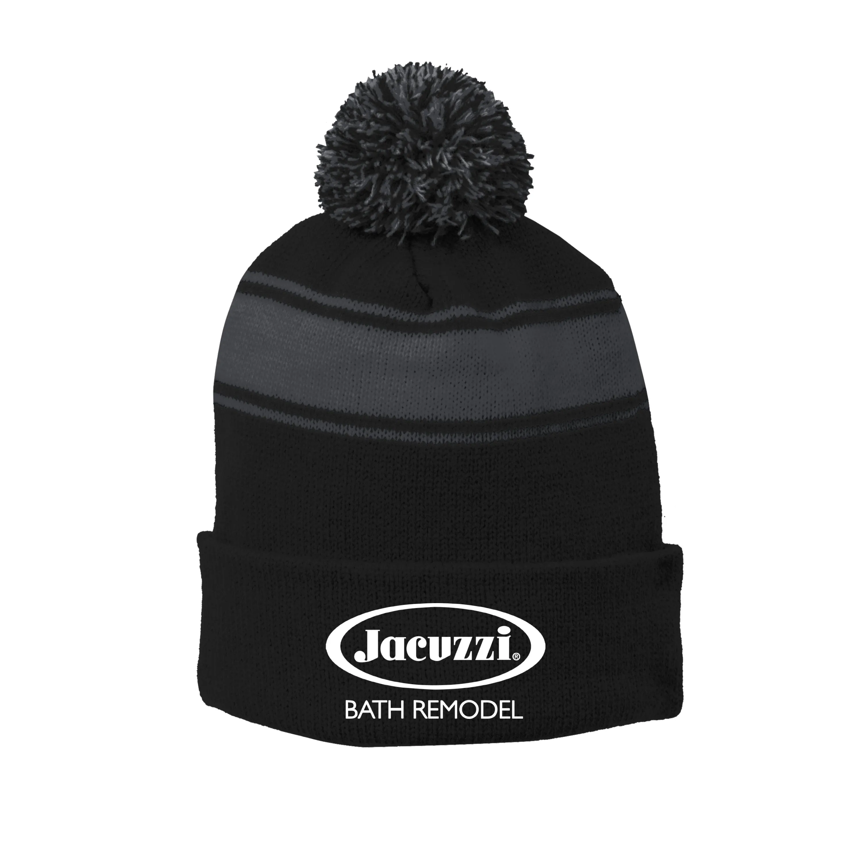 Sport-Tek - Stripe Pom Pom Beanie. STC28.