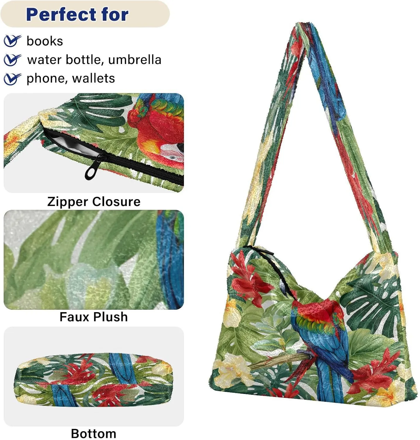 Starry Night with Sand and Moon Plush Tote Bag, Plush Hand Bag, Tote Bag Young Women