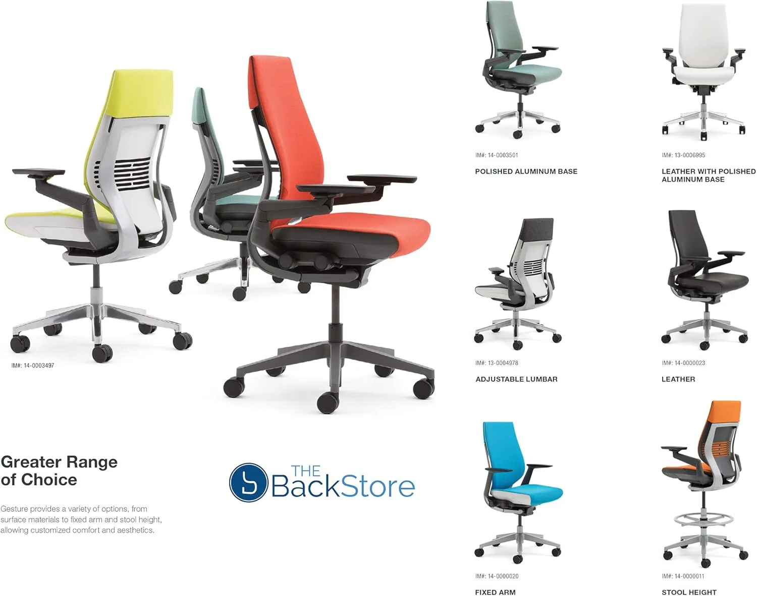 Steelcase Gesture Office Desk Chair with Headrest in Elmosoft Genuine Espresso L133 Leather Plus Lumbar Support Platinum Metallic Frame with Seagull Seat/Back Merle Arms (Light/Light)