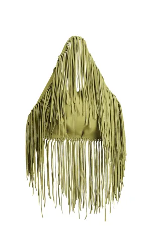 Stella Fringe Bag | Lime Green Suede - Made to Order