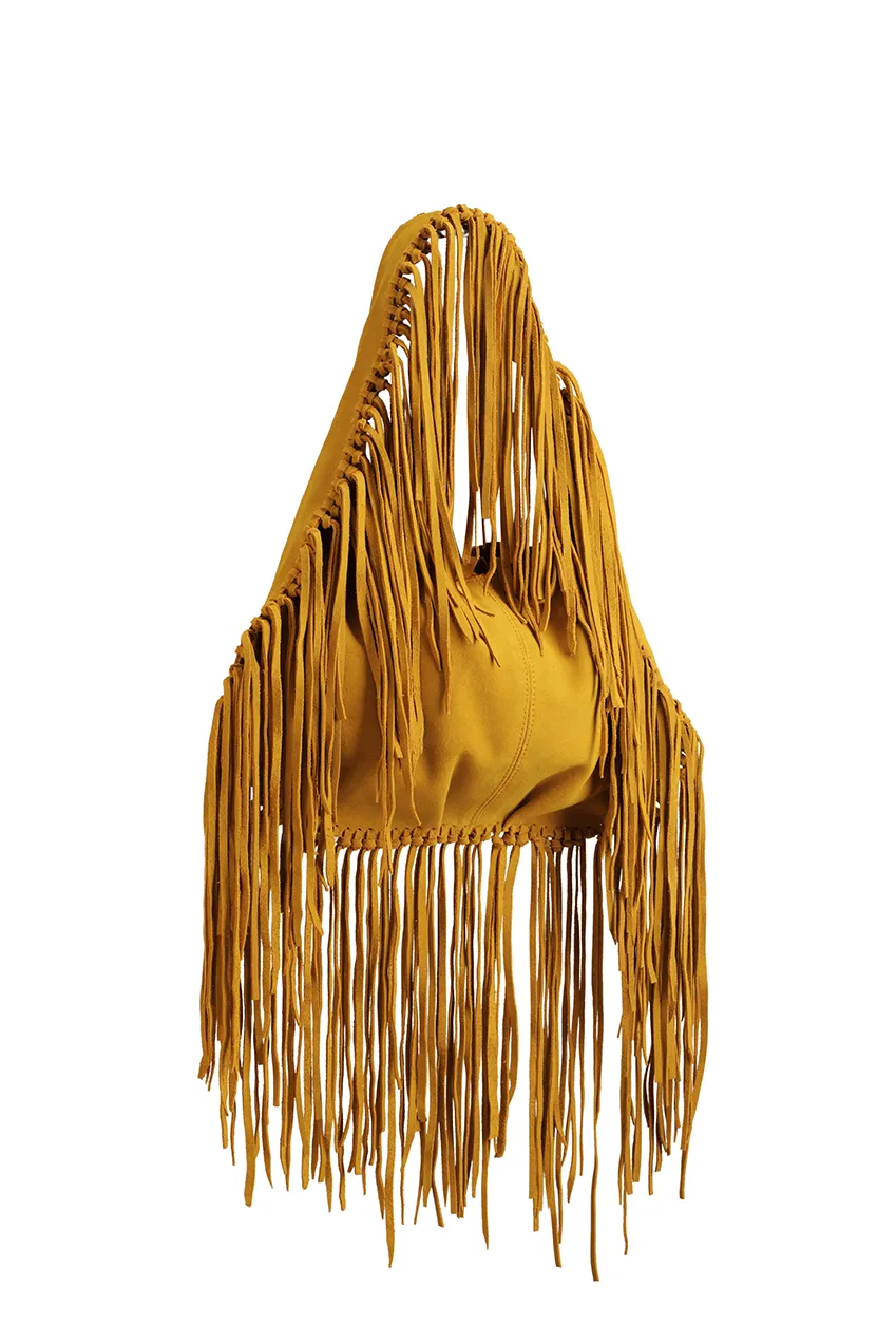 Stella Fringe Bag | Yellow Suede - Made to Order