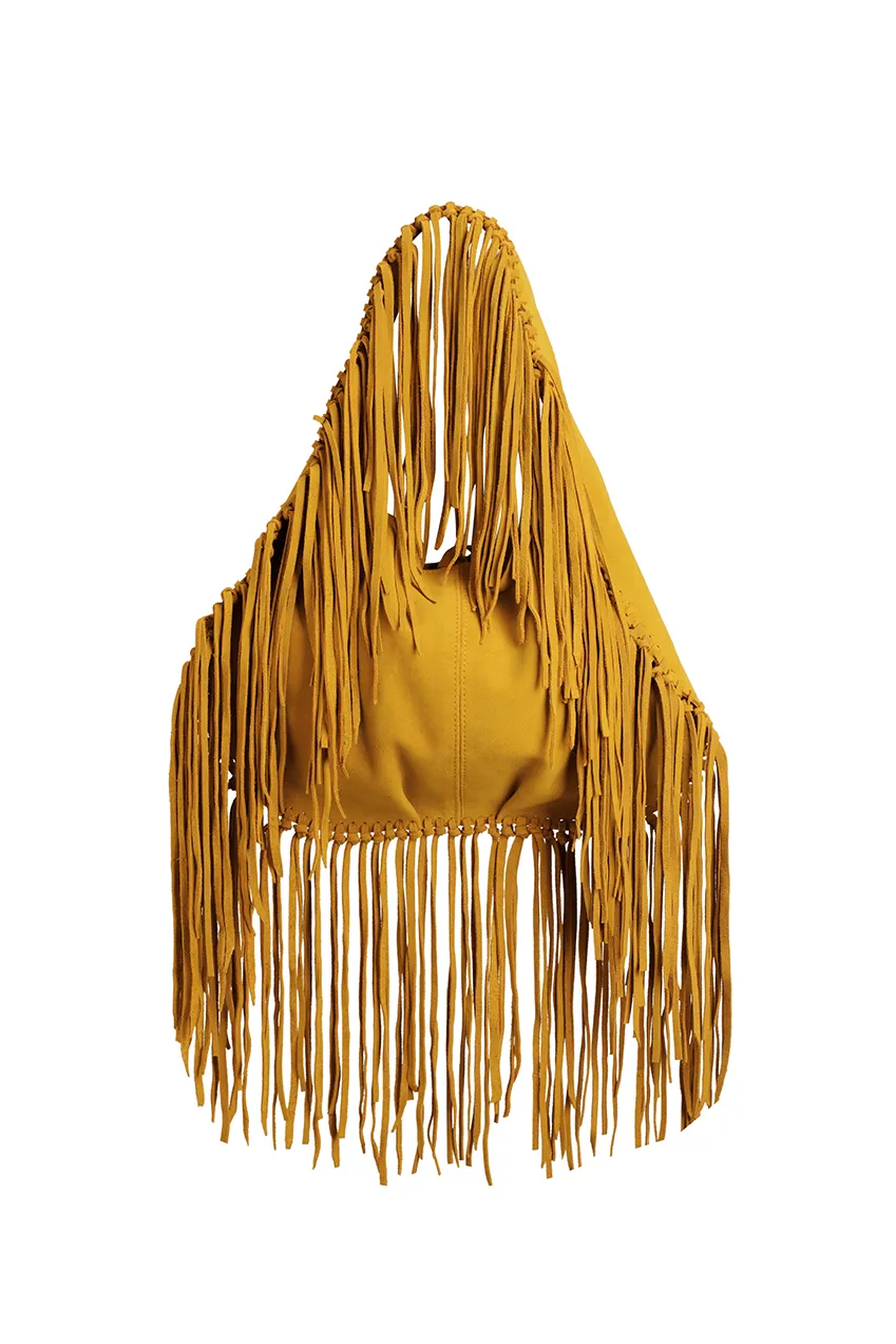 Stella Fringe Bag | Yellow Suede - Made to Order