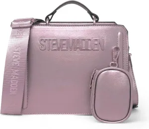 Steve Madden Women’s Metallic Bevelyn Bag (Pink Metallic)
