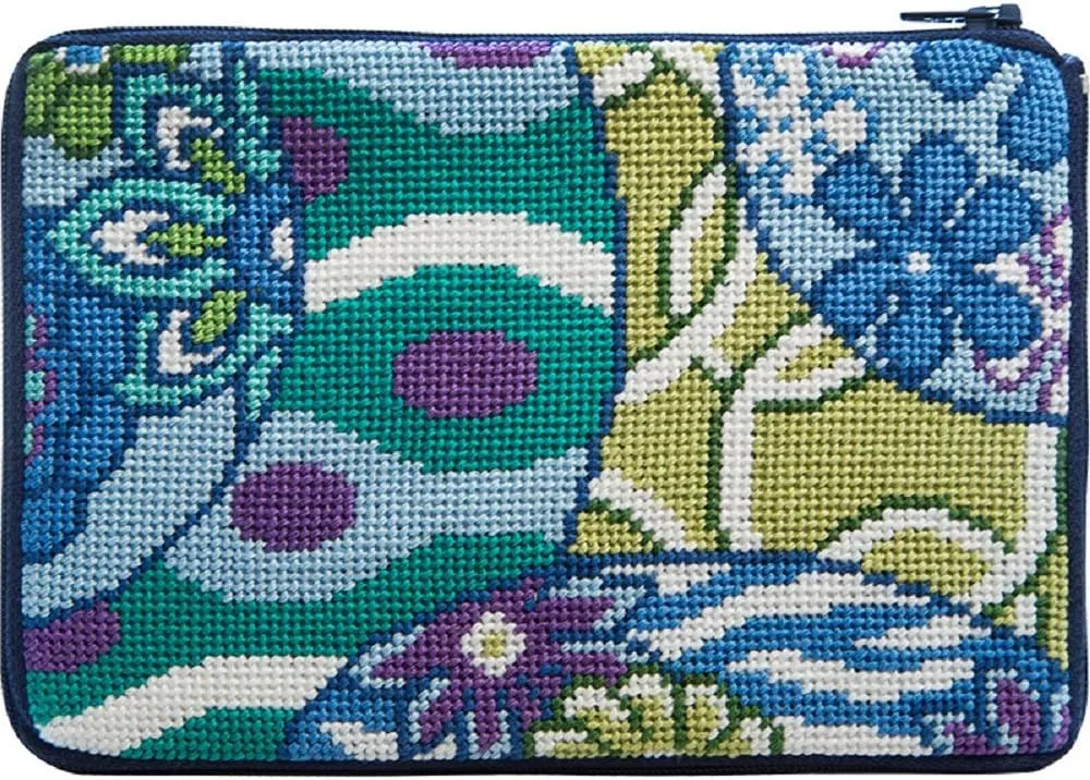 Stitch & Zip Needlepoint Purse/Cosmetic Case Kit - SZ615 Imari Abstract