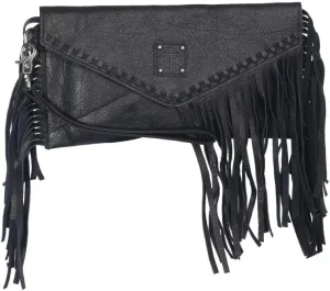 STS Ranchwear Womens Indie Black Buffalo Leather Clutch Bag