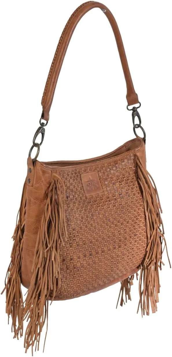 STS Ranchwear Womens Sweetgrass Tess Fringe Tan Leather Handbag Bag