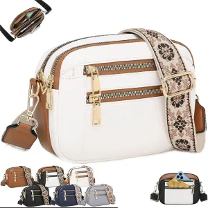 Substantiag Purse, Substantiag Crossbody Bags, Handmade Colorful Straps Crossbody Leather Bags & Purse, for Women