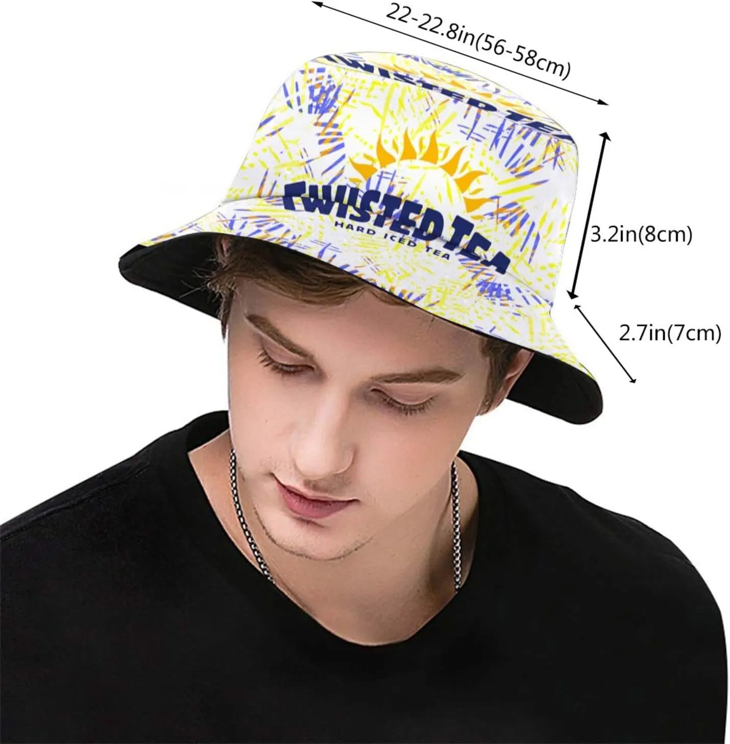 T-Wisted T-Ea Bucket Hat Packable Sun Hats Trendy Print Fisherman Cap Fashion Outdoor Cap for Women and Men