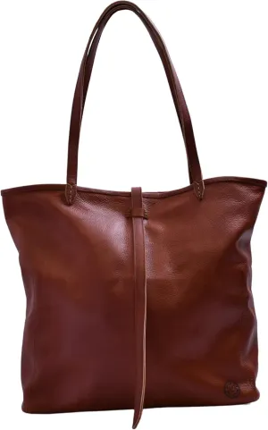 The Cecilia Tote: Leather Bag with Strap Closure - Handcrafted, 100% Genuine Leather