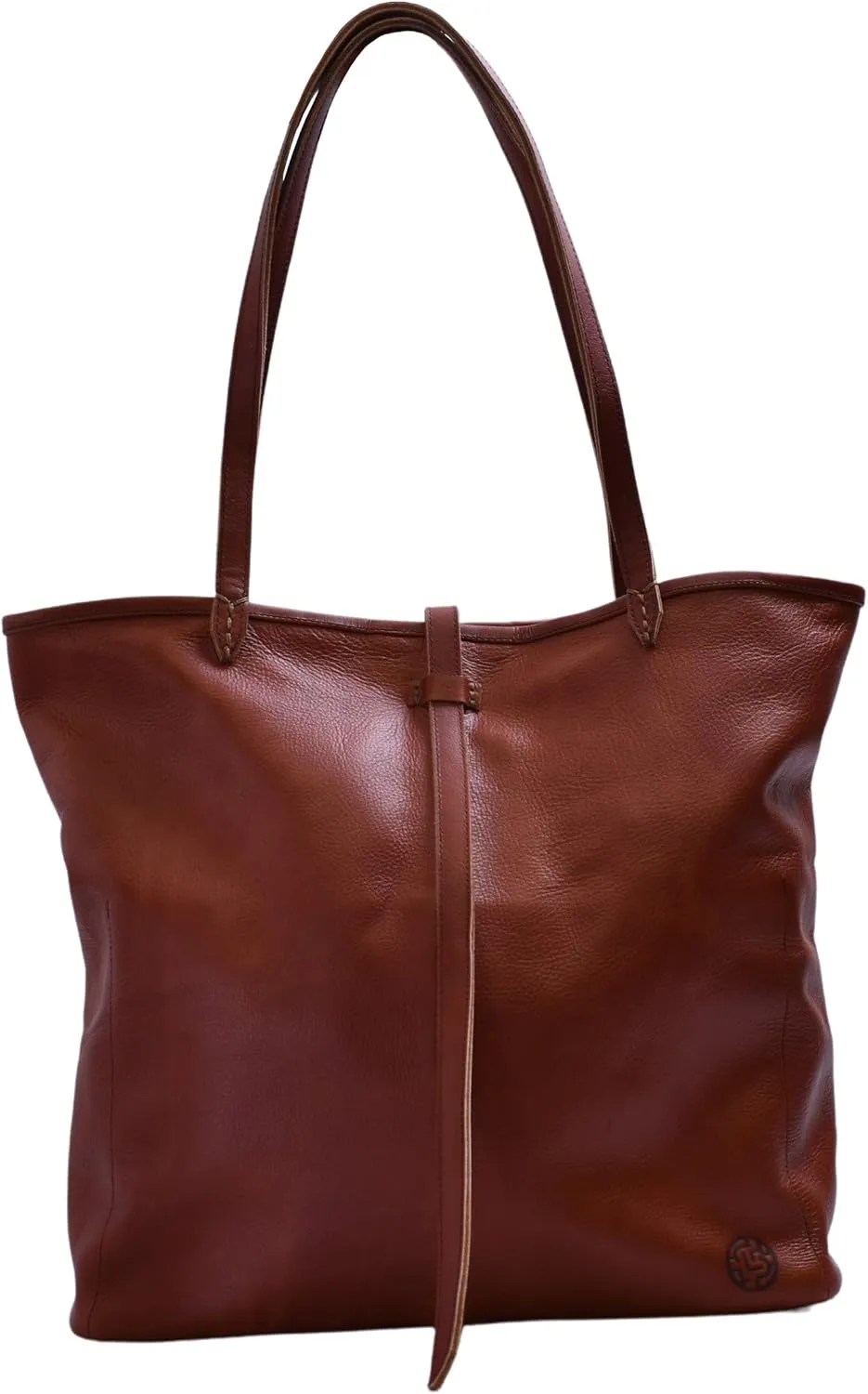 The Cecilia Tote: Leather Bag with Strap Closure - Handcrafted, 100% Genuine Leather