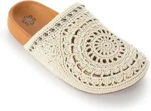 The Sak Bolinas Clog in Crochet and Leather, Slip On Entry