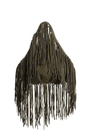 The Stella Fringe Bag | Olive Suede - Made to Order