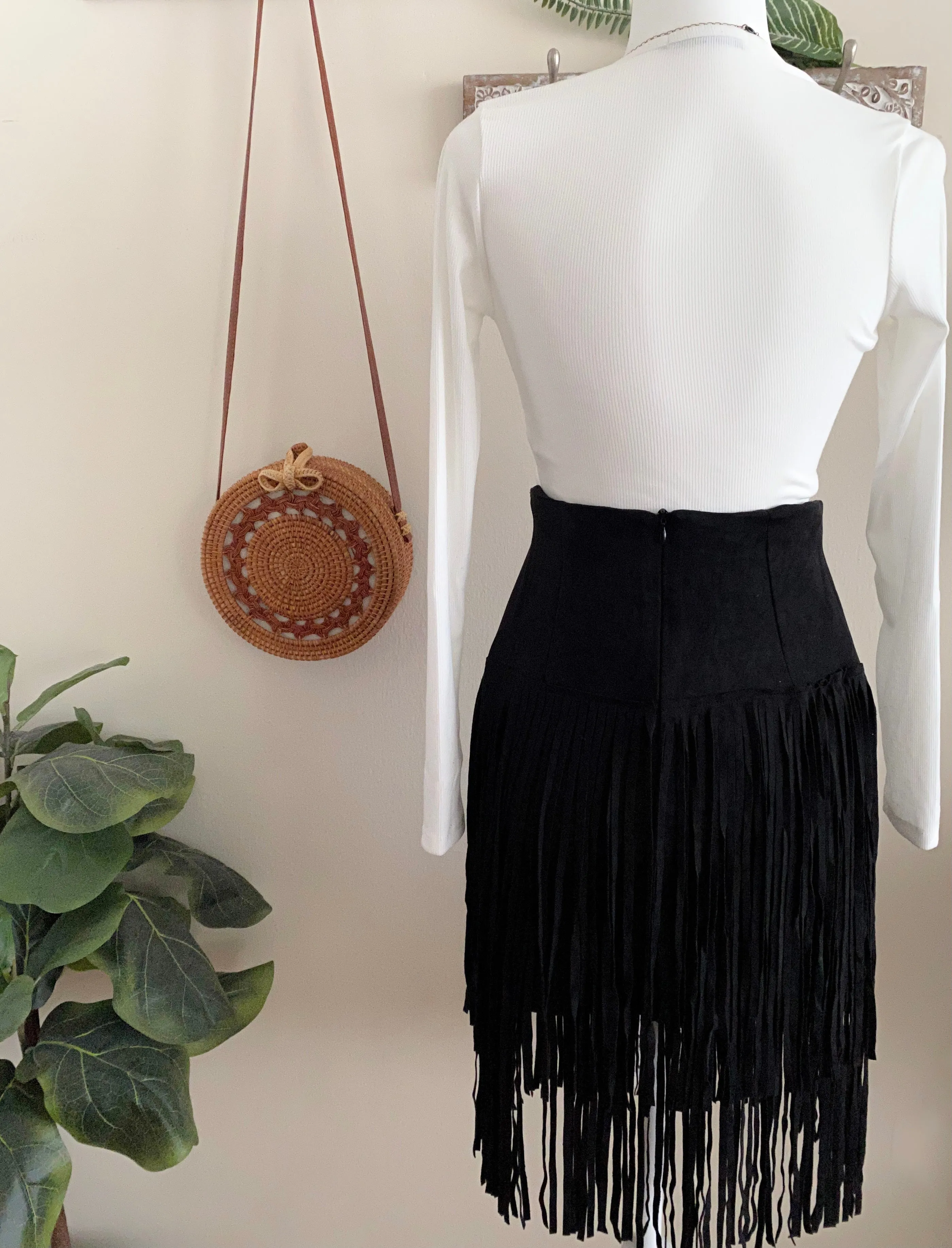 Time Travel Fringe Skirt