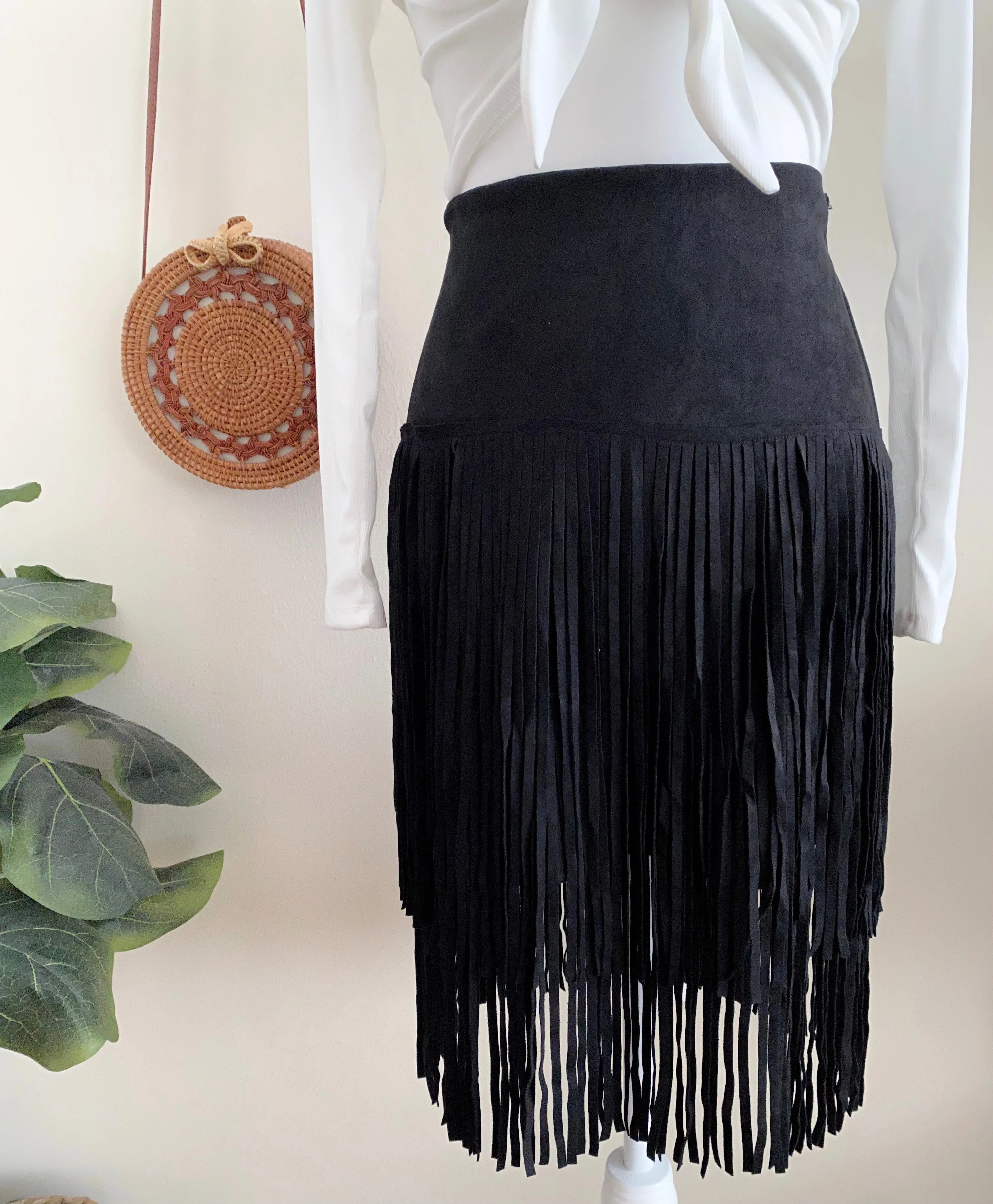Time Travel Fringe Skirt