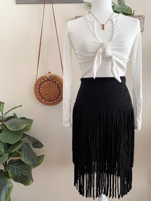 Time Travel Fringe Skirt