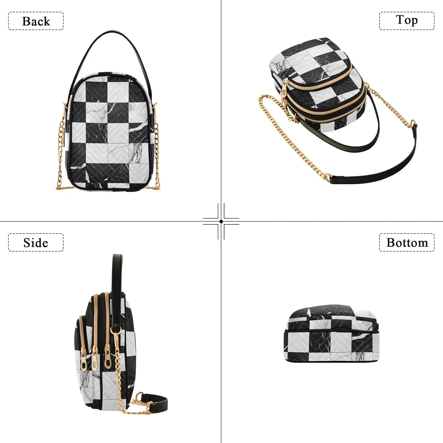 Top View of Beach with Sand Handbags for Women Crossbody Bag Shoulder Handbags