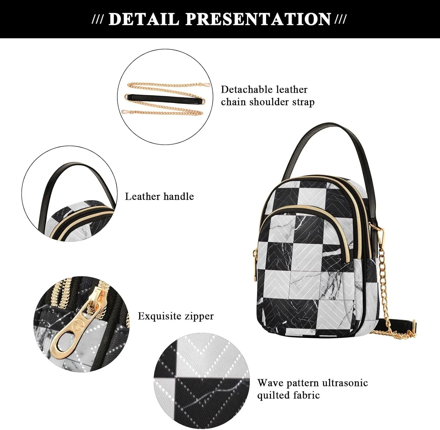 Top View of Beach with Sand Handbags for Women Crossbody Bag Shoulder Handbags