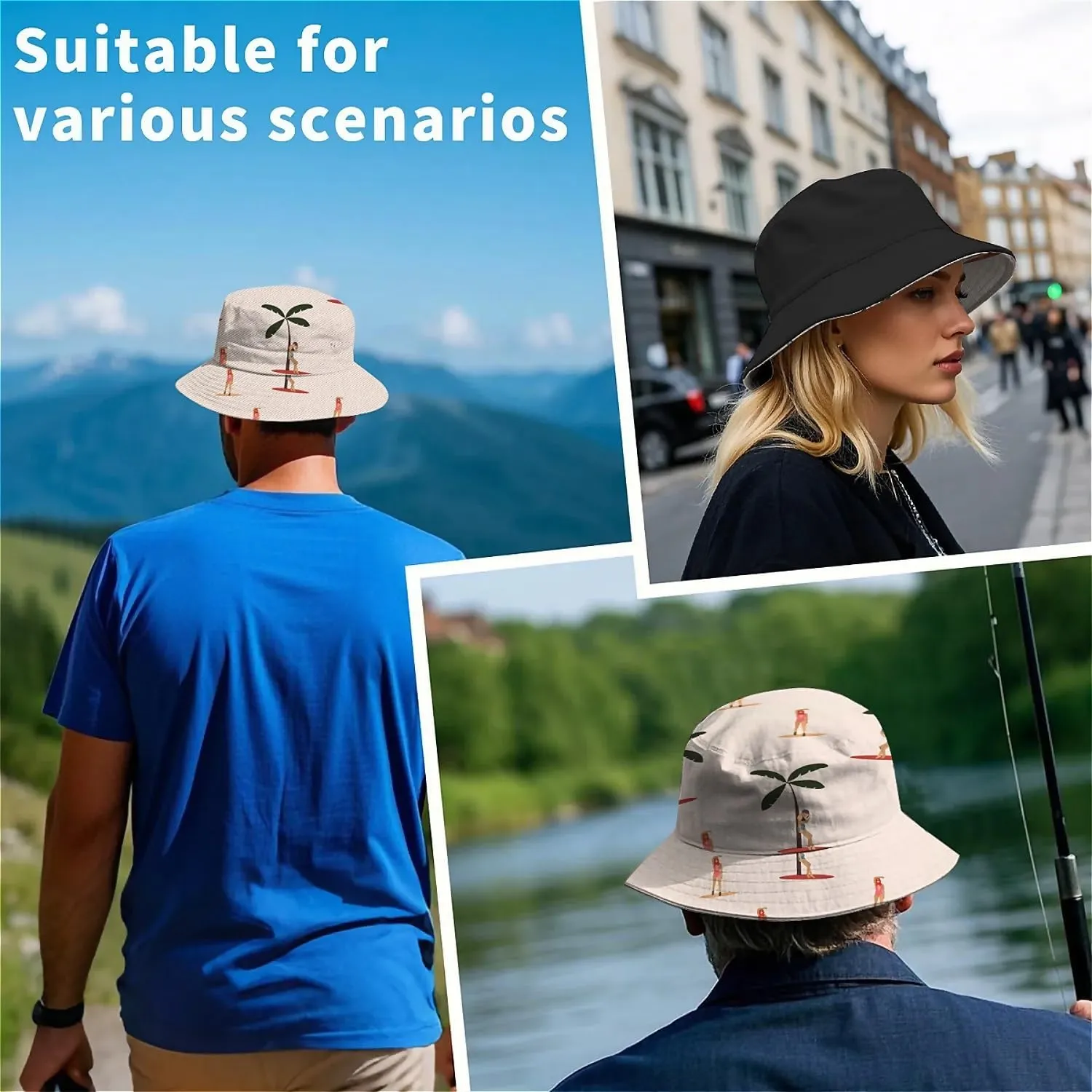 Tortilla Wrap Unisex Bucket Hat for Men Women for Protection Summer Cap Beach Fisherman Cap for Fishing,Beach & Boating