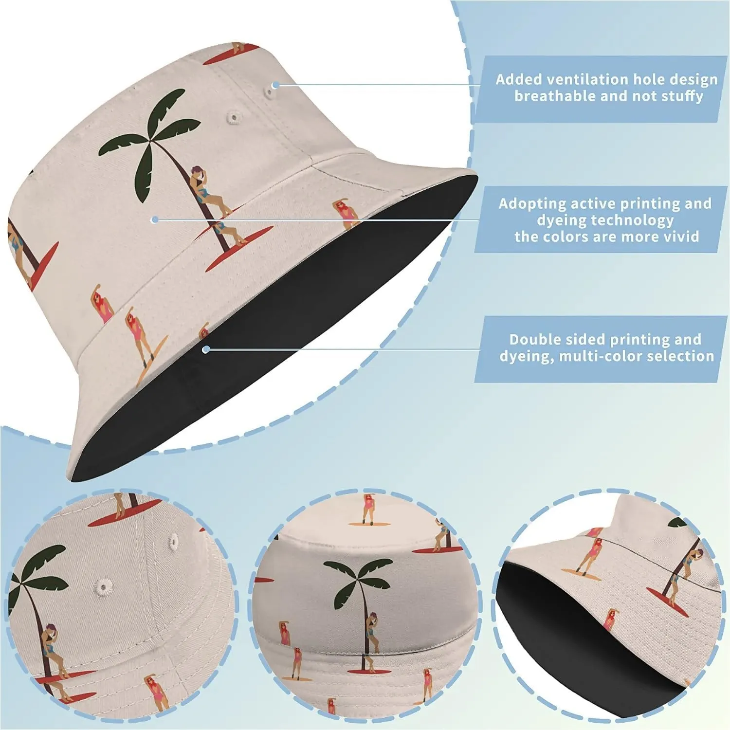 Tortilla Wrap Unisex Bucket Hat for Men Women for Protection Summer Cap Beach Fisherman Cap for Fishing,Beach & Boating