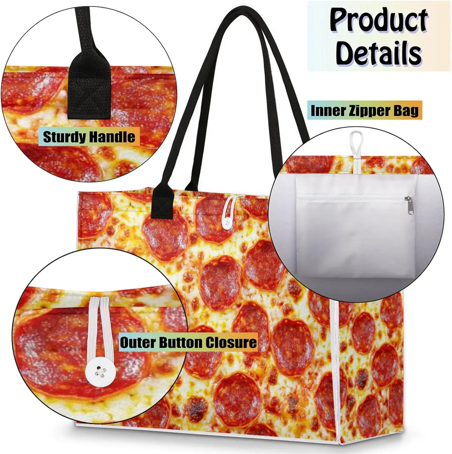 Tote Bag for Women Reusable Canvas Shoulder Bag