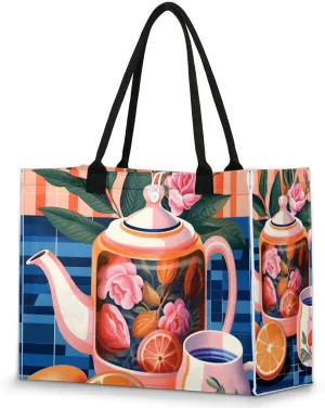 Tote Bag for Women Reusable Canvas Shoulder Bag