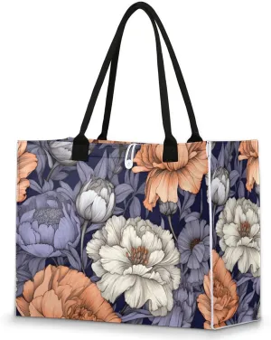 Tote Bag for Women Reusable Canvas Shoulder Bag