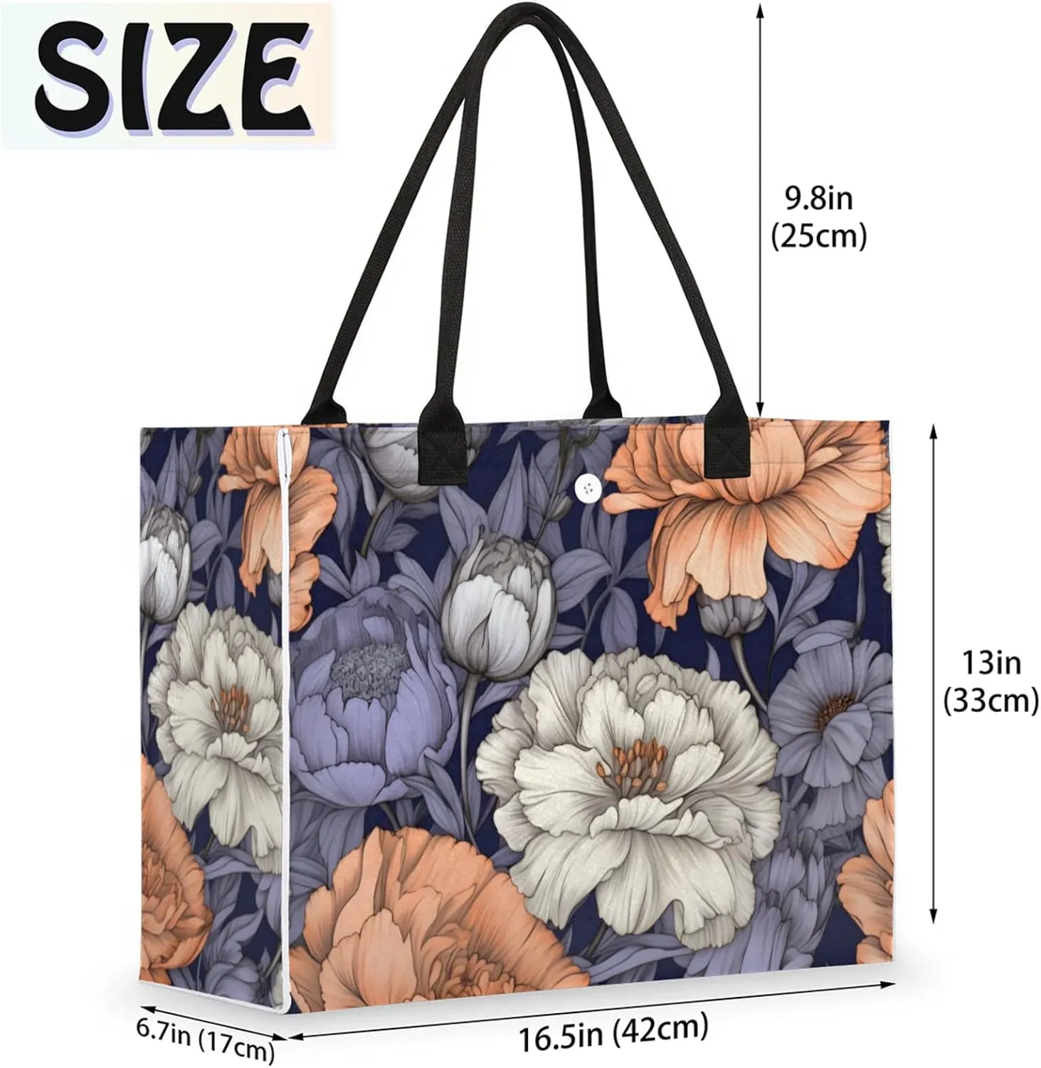 Tote Bag for Women Reusable Canvas Shoulder Bag