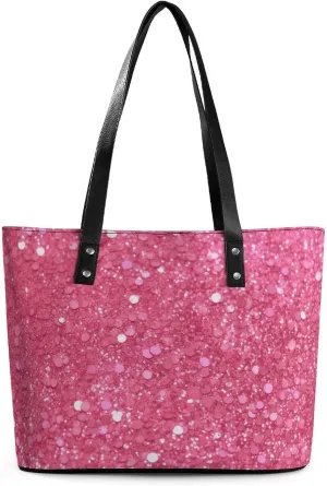 Tote Bag for Women Sparkling Glitter Handbags Aesthetic Tote Fashion Shoulder Bags for Beach Work Travel