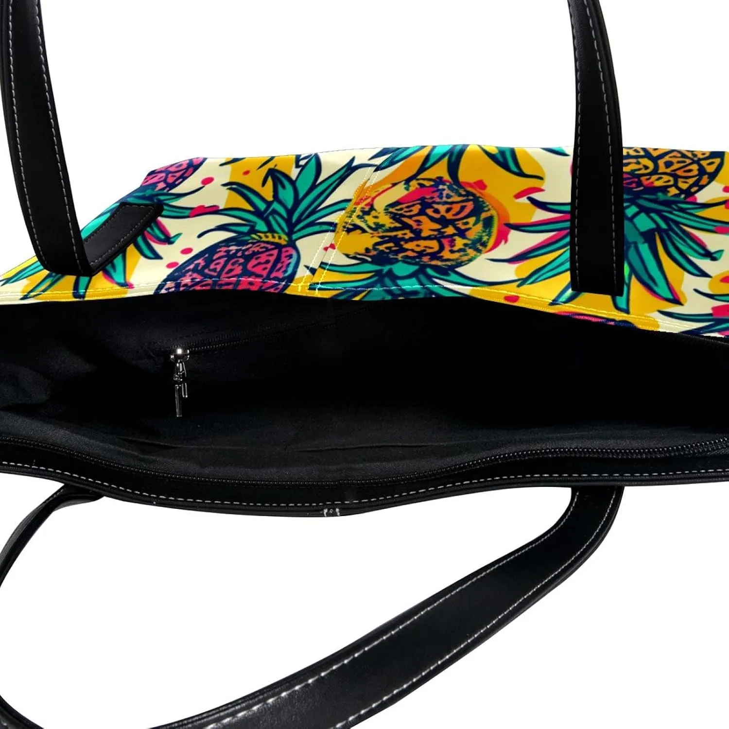 Tote Bags, Large Tote Bags for Women, Women's Tote Handbags, Tropical Pineapple Plam Leaves, Tote Bags for Women