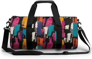Travel Duffel Bag Weekender Bags for Men Women Large Capacity Overnight Bags Brightly Printed Patterns Travel Sports Gym Bag Canvas Carry On Tote Bags for Travel Yoga