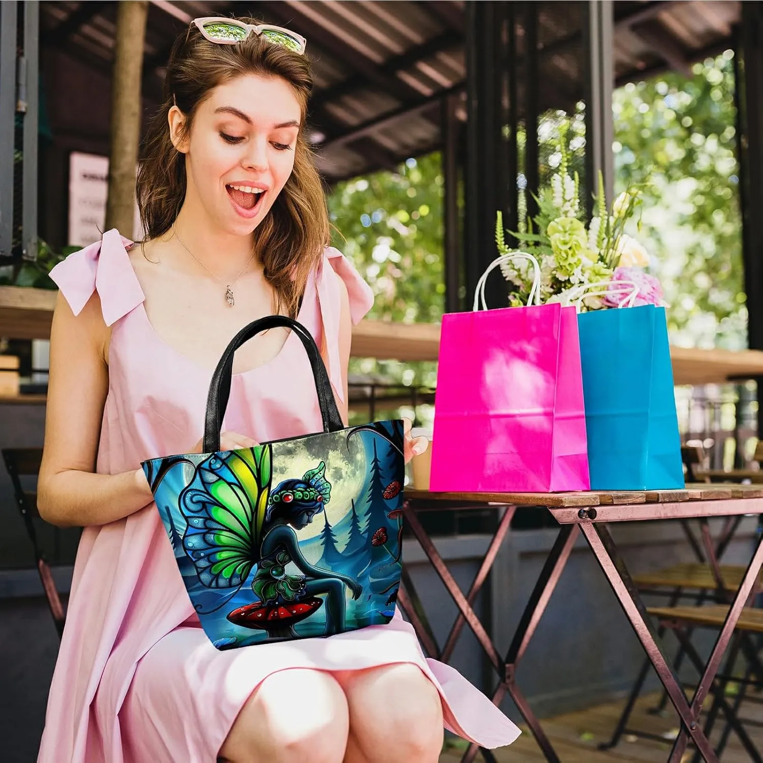 Travel Tote Bags Leather Purses for Women, Shoulder Bag with Zipper, Top Handle Ladies Shoulder Bags