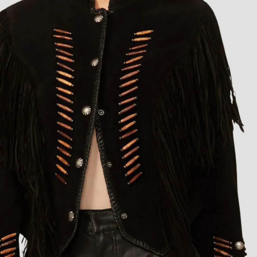 Trendy Fringe Suede Jacket Women In Western-Inspired Styles