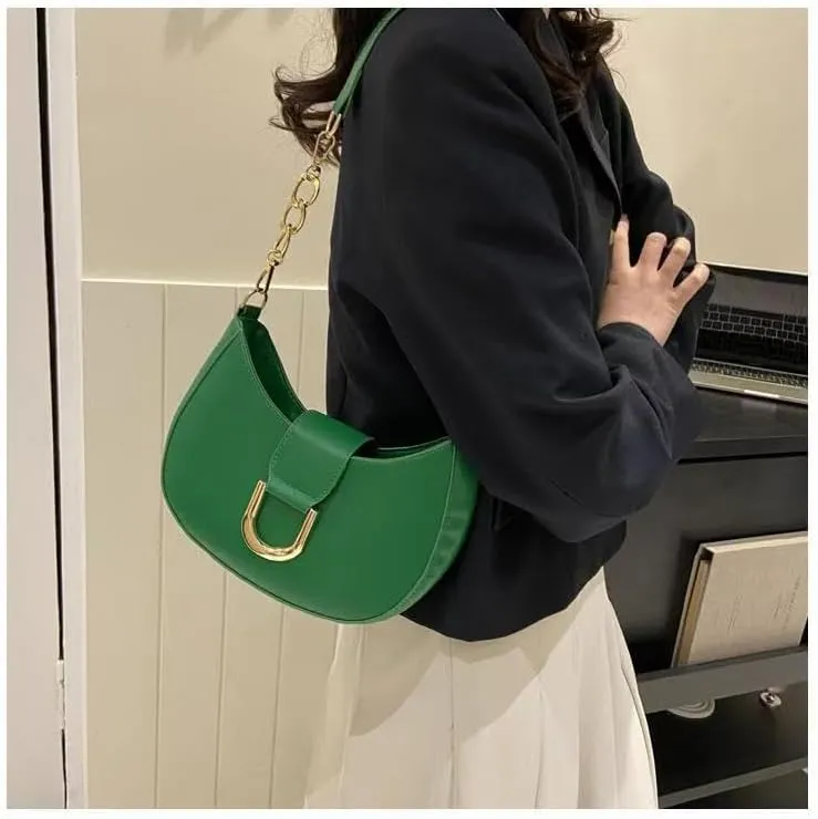 Trendy Genuine Underarm Shoulder Bags Women 2025 Luxury Crossbody Purses Half Moon Ladies Handbags