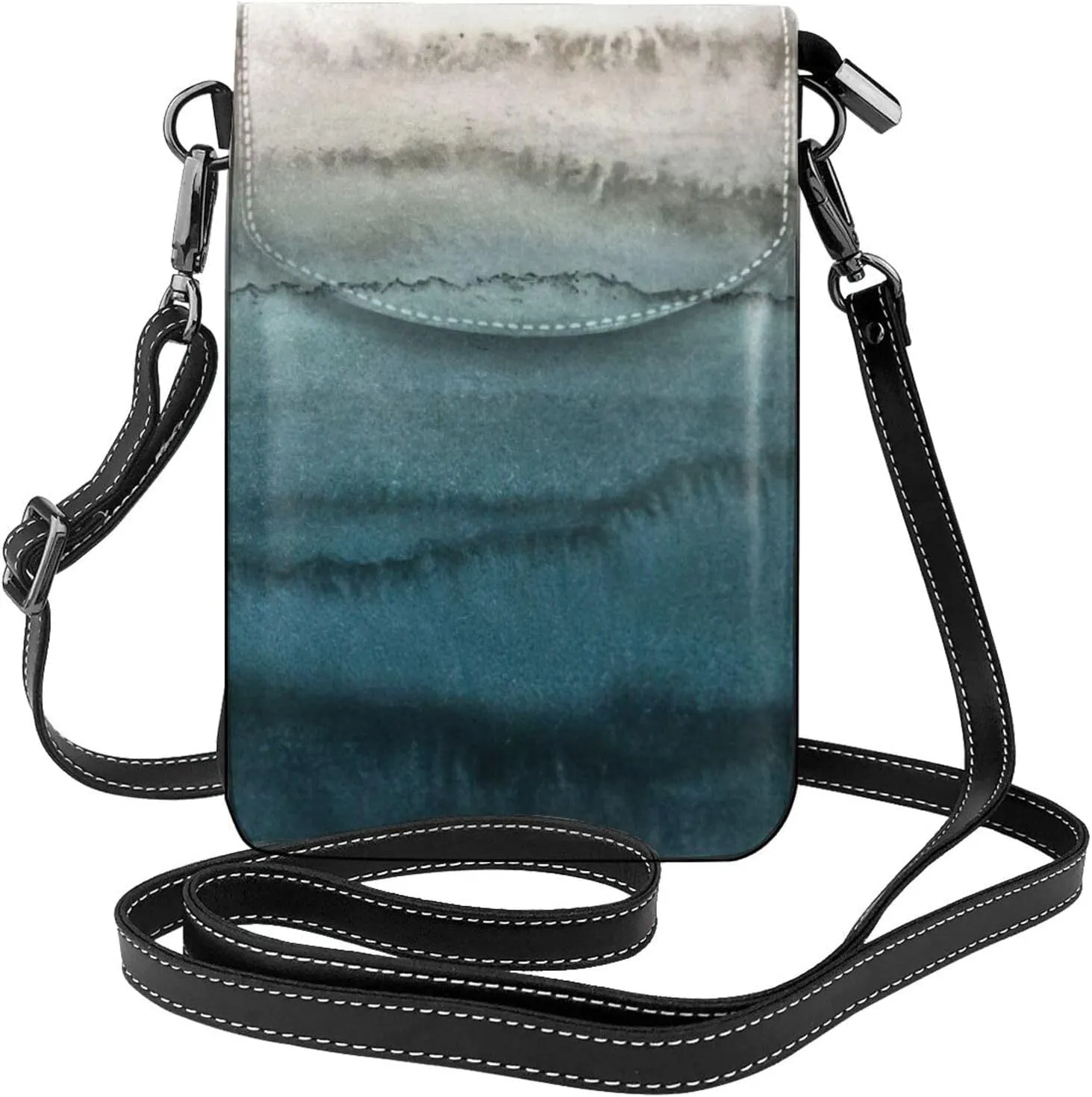 Trendy mini WITHIN THE TIDES print crossbody cell phone bag for women,everyday use and travel handbag