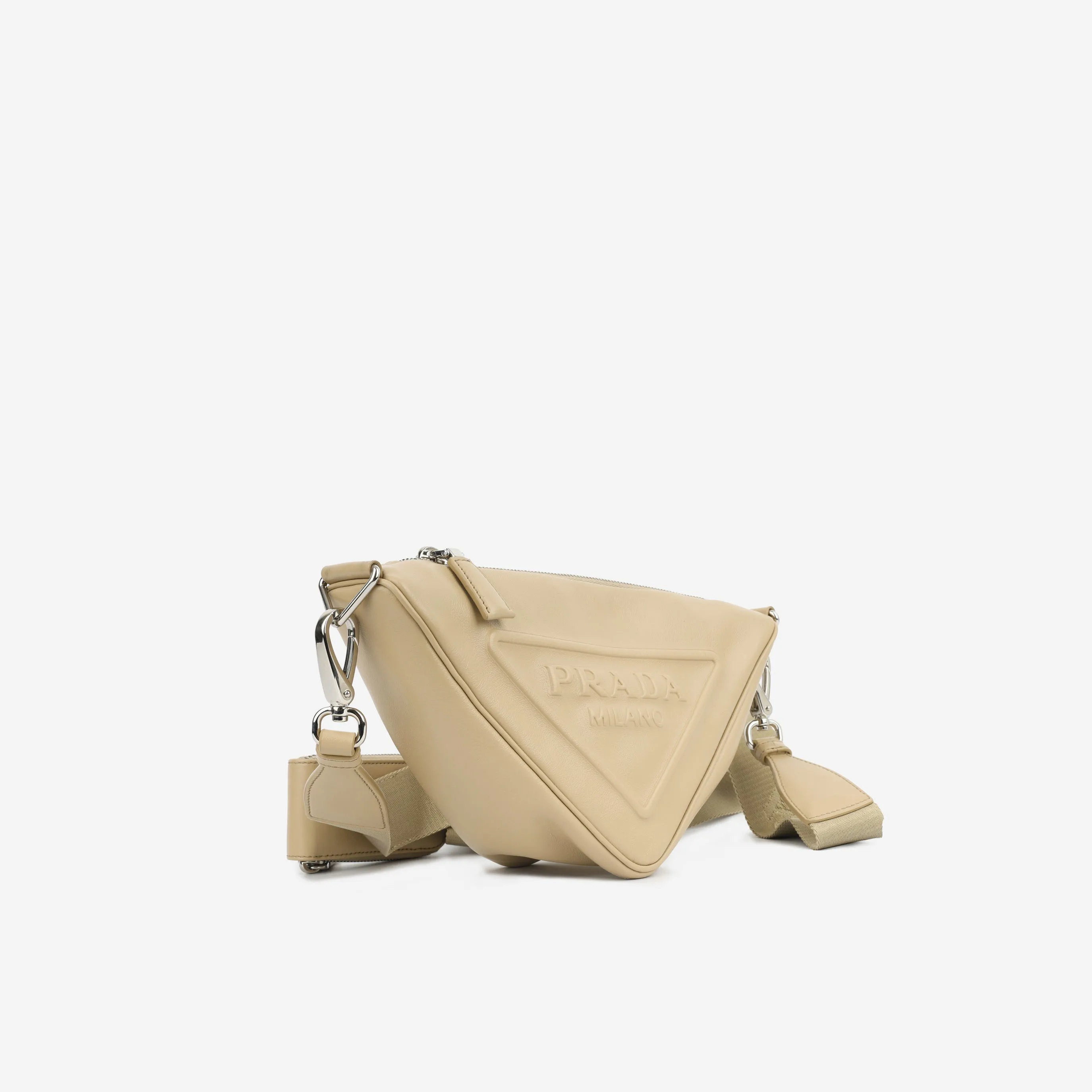 Triangle Crossbody - Beige