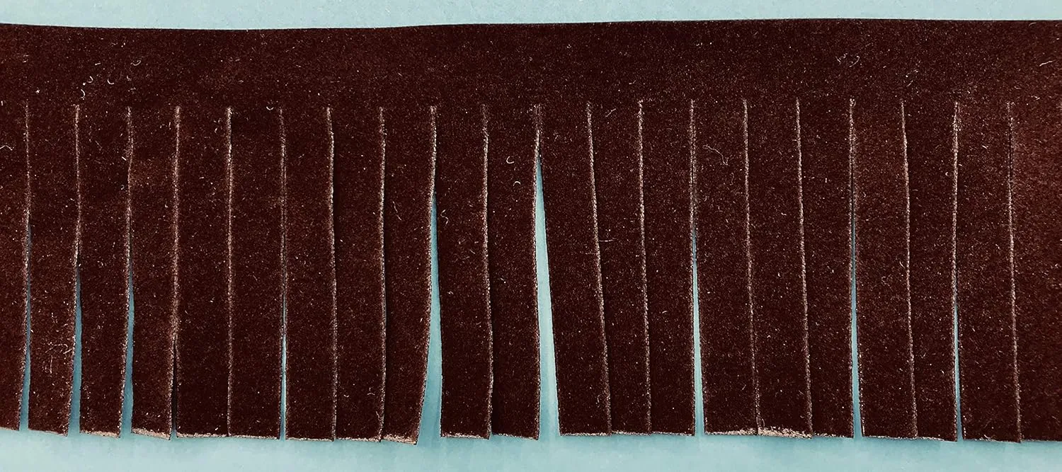 Trimplace Mocha 2 Inch Faux Suede Fringe 10 Yards