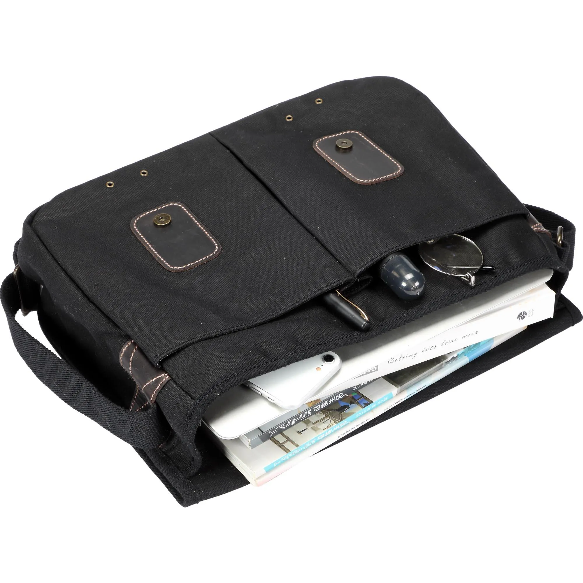 Troop London Heritage Canvas 13” Laptop Messenger Bag