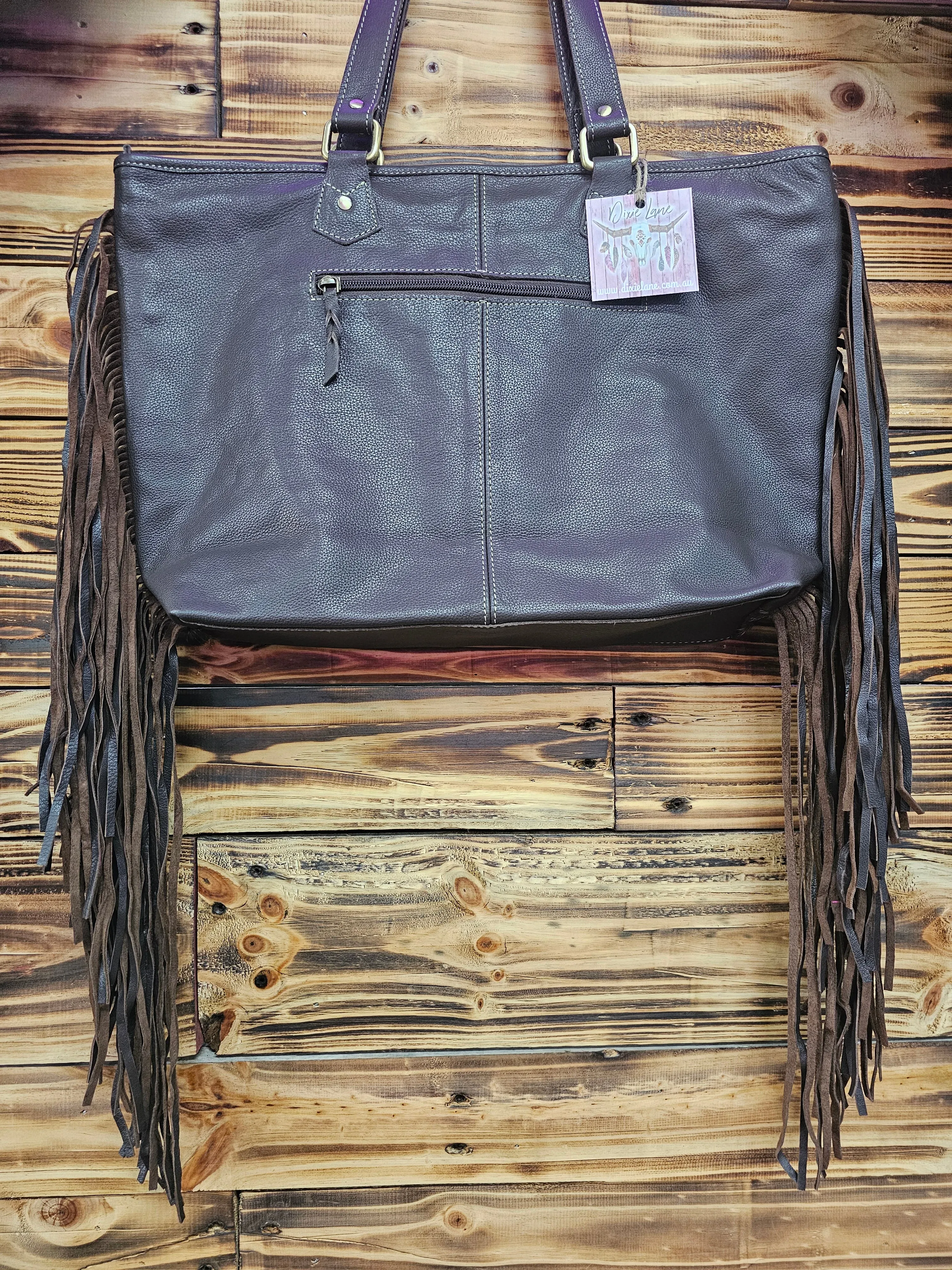 Turquoise & Fringe Tote Bag