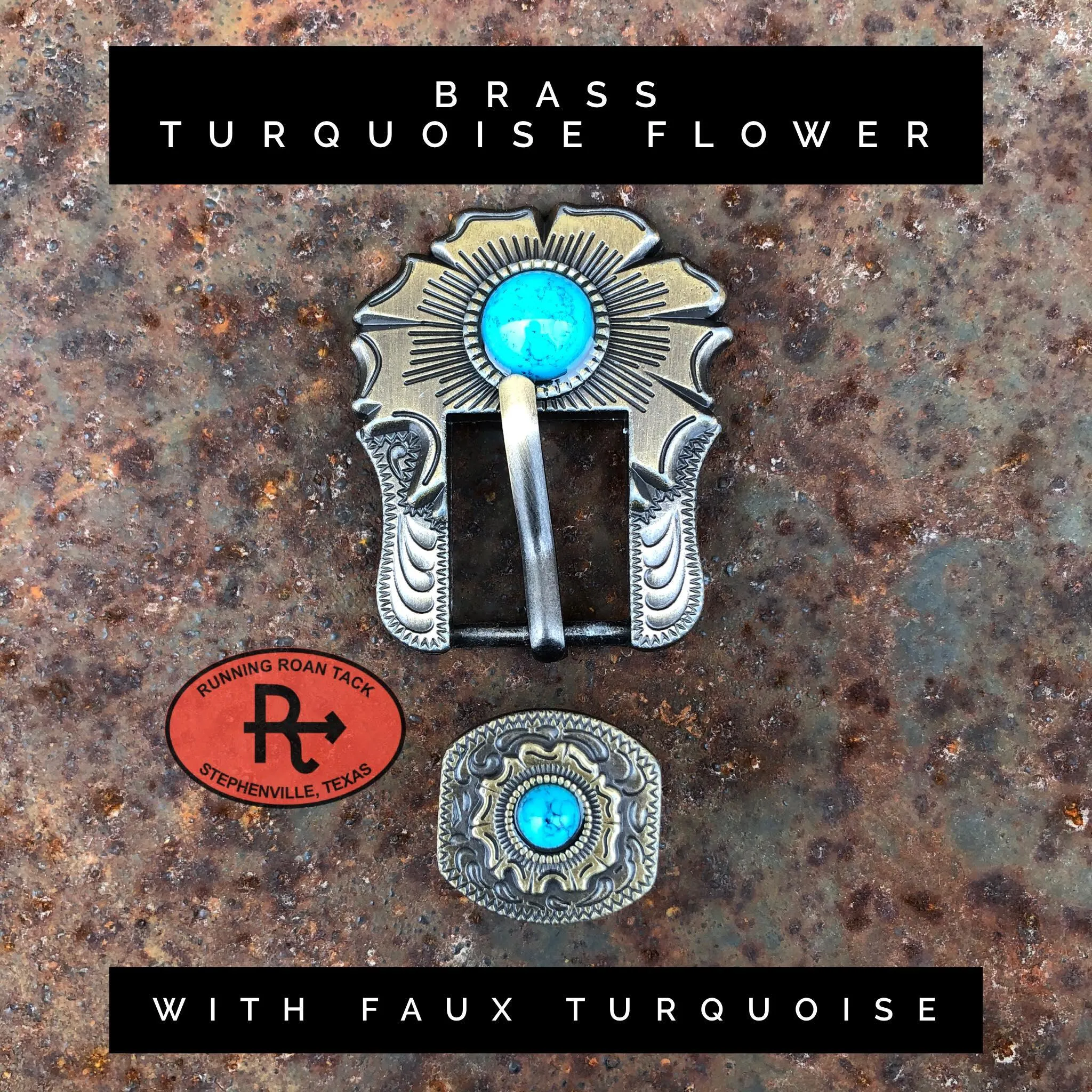 Turquoise Aztec Mini Saddle Bag with Your Choice of Buckle and Fringe for Phone, Keys, Roping Powder, etc