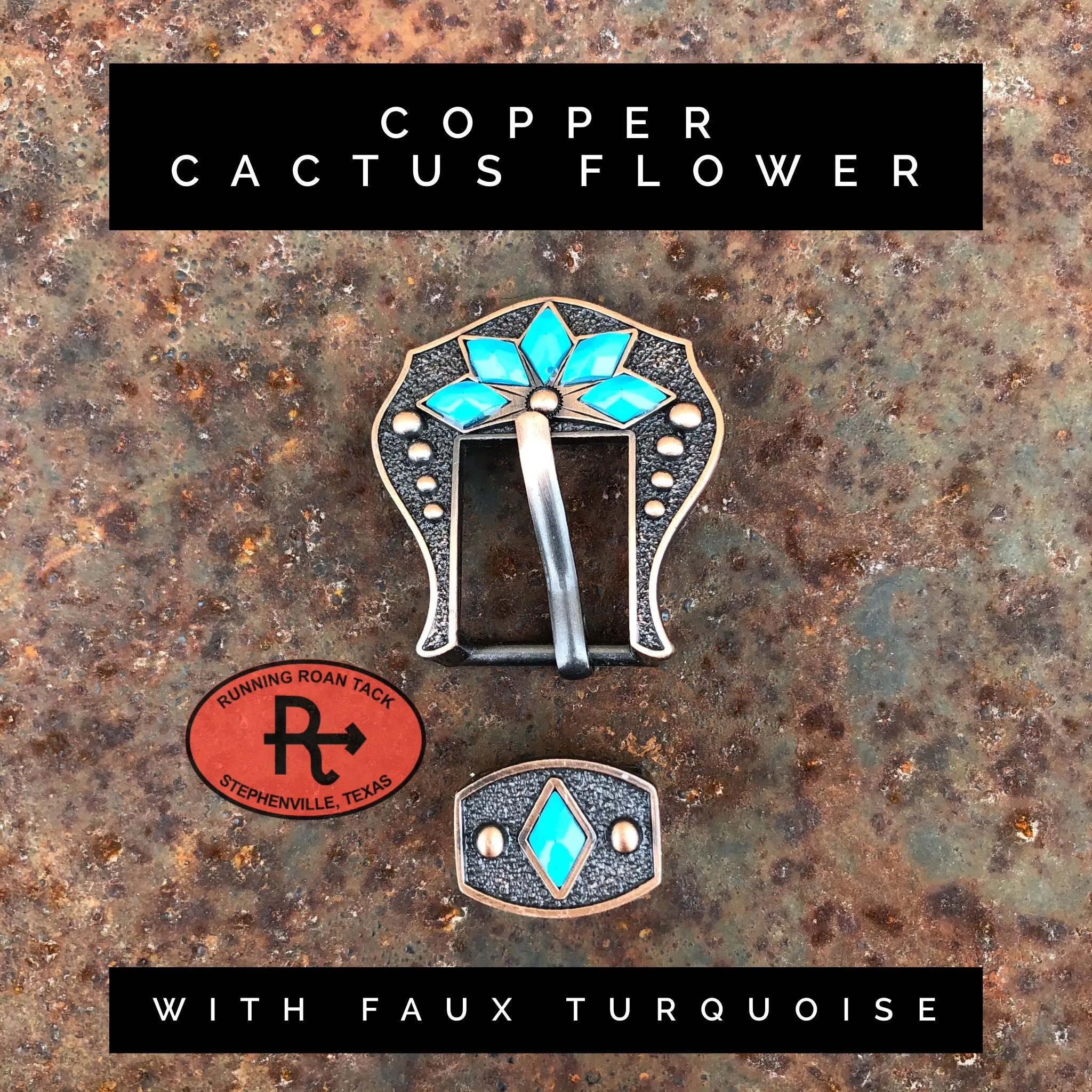 Turquoise Aztec Mini Saddle Bag with Your Choice of Buckle and Fringe for Phone, Keys, Roping Powder, etc