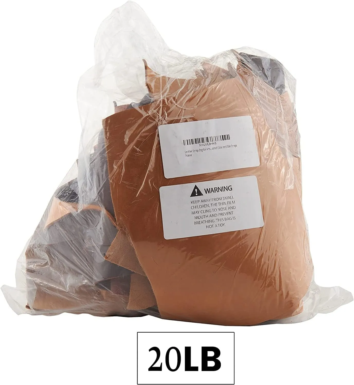 TUZECH Leather Scrap - Large Pieces of Full Grain Leather Cowhide Remnants Bag - Design & Make Crafts - Mixed Colors (20 Lbs)