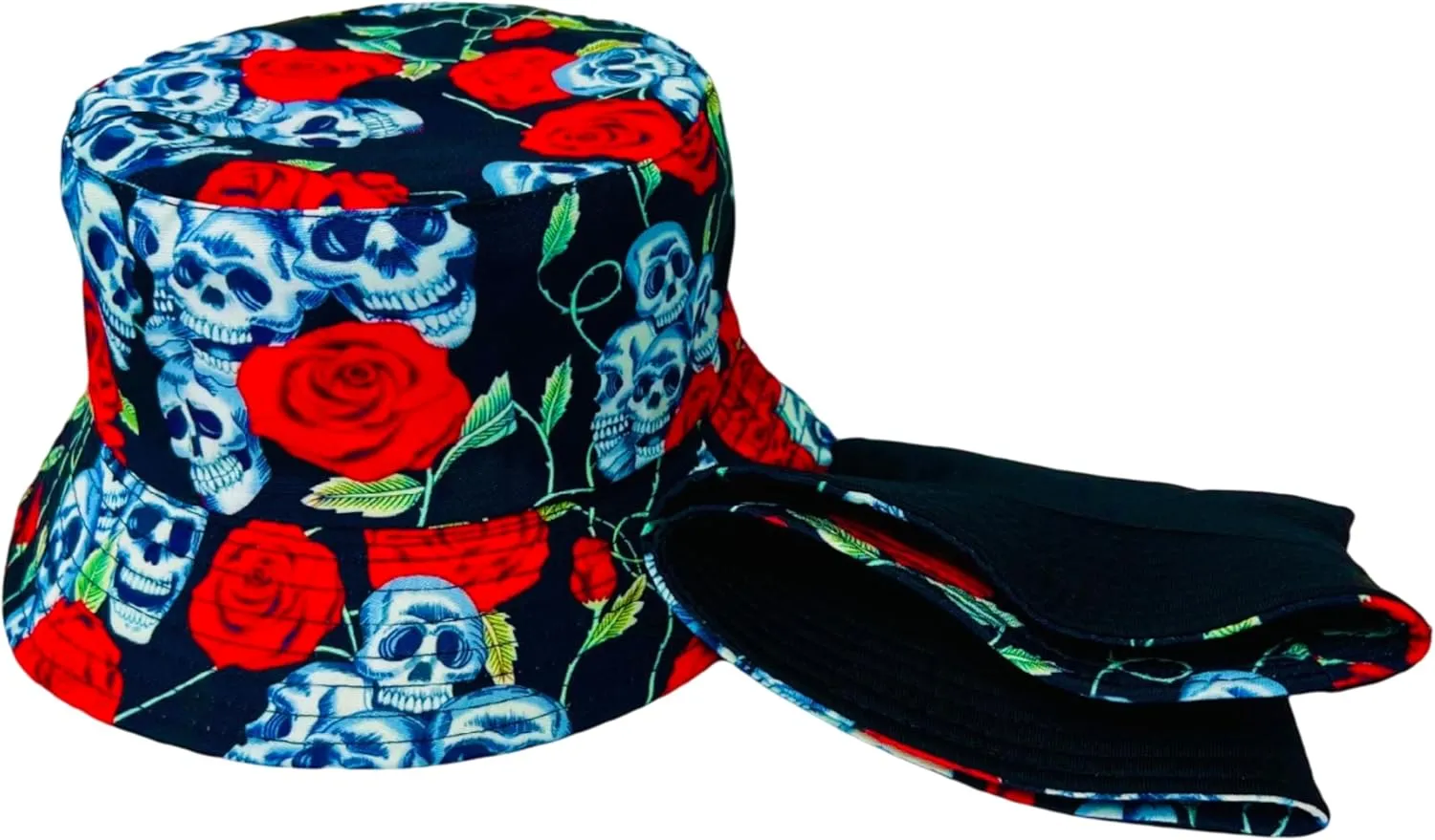 Unisex Bucket Hat Reversible Double-Side-Wear Packable for Travel, Outdoors, and Beach