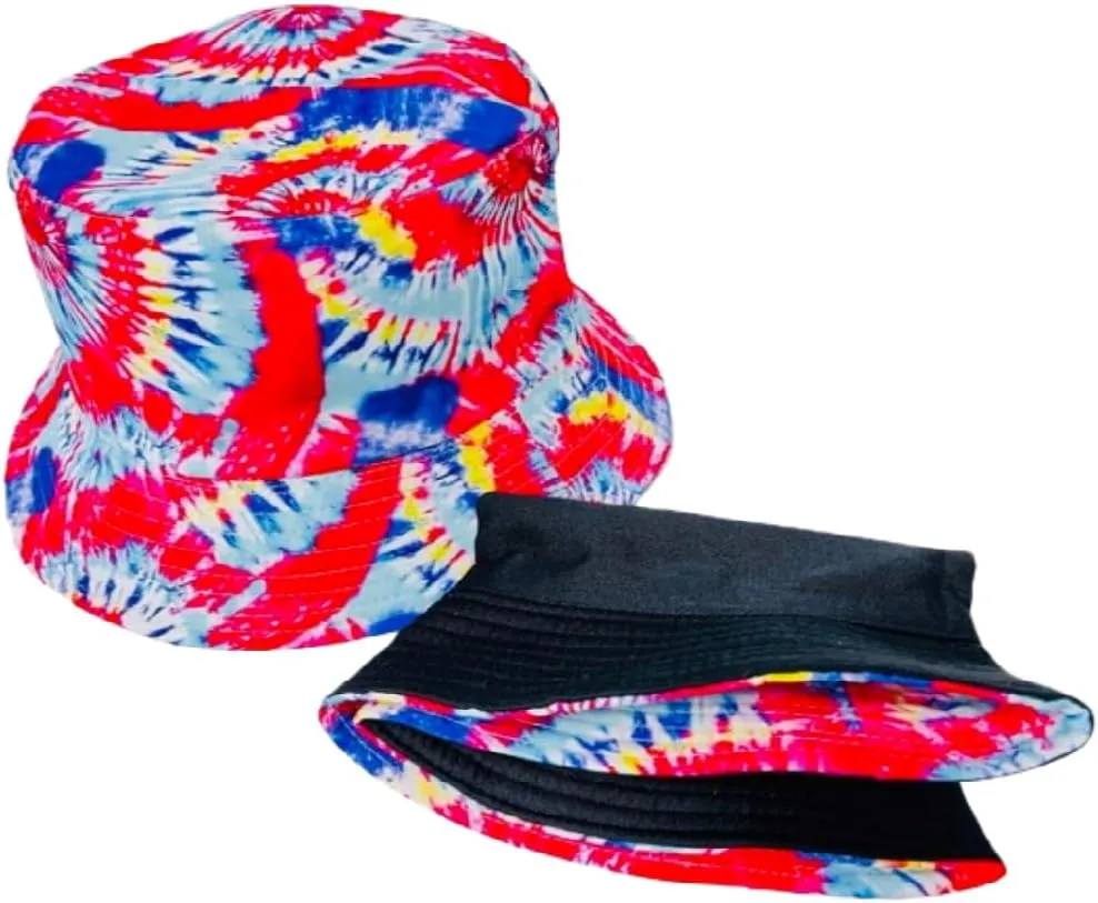 Unisex Bucket Hat Reversible Double-Side-Wear Packable for Travel, Outdoors, and Beach