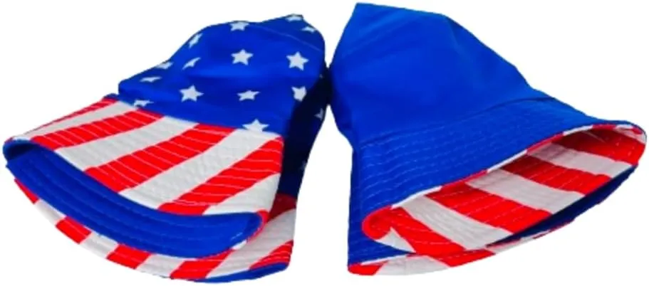 Unisex Bucket Hat Reversible Double-Side-Wear Packable for Travel, Outdoors, and Beach