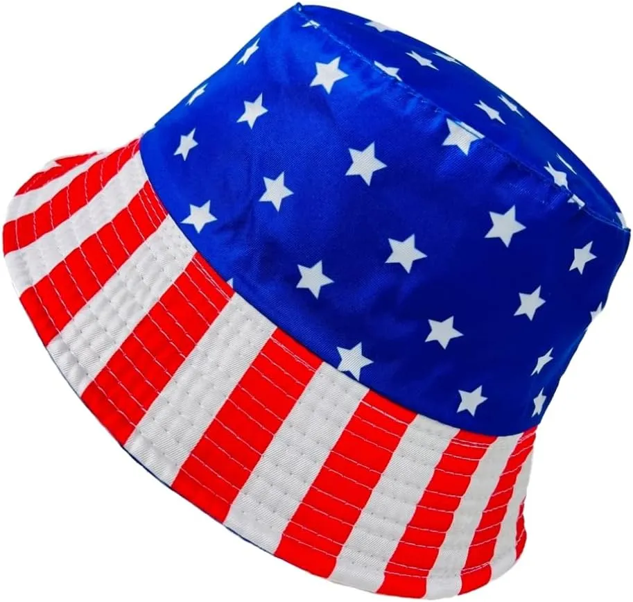 Unisex Bucket Hat Reversible Double-Side-Wear Packable for Travel, Outdoors, and Beach