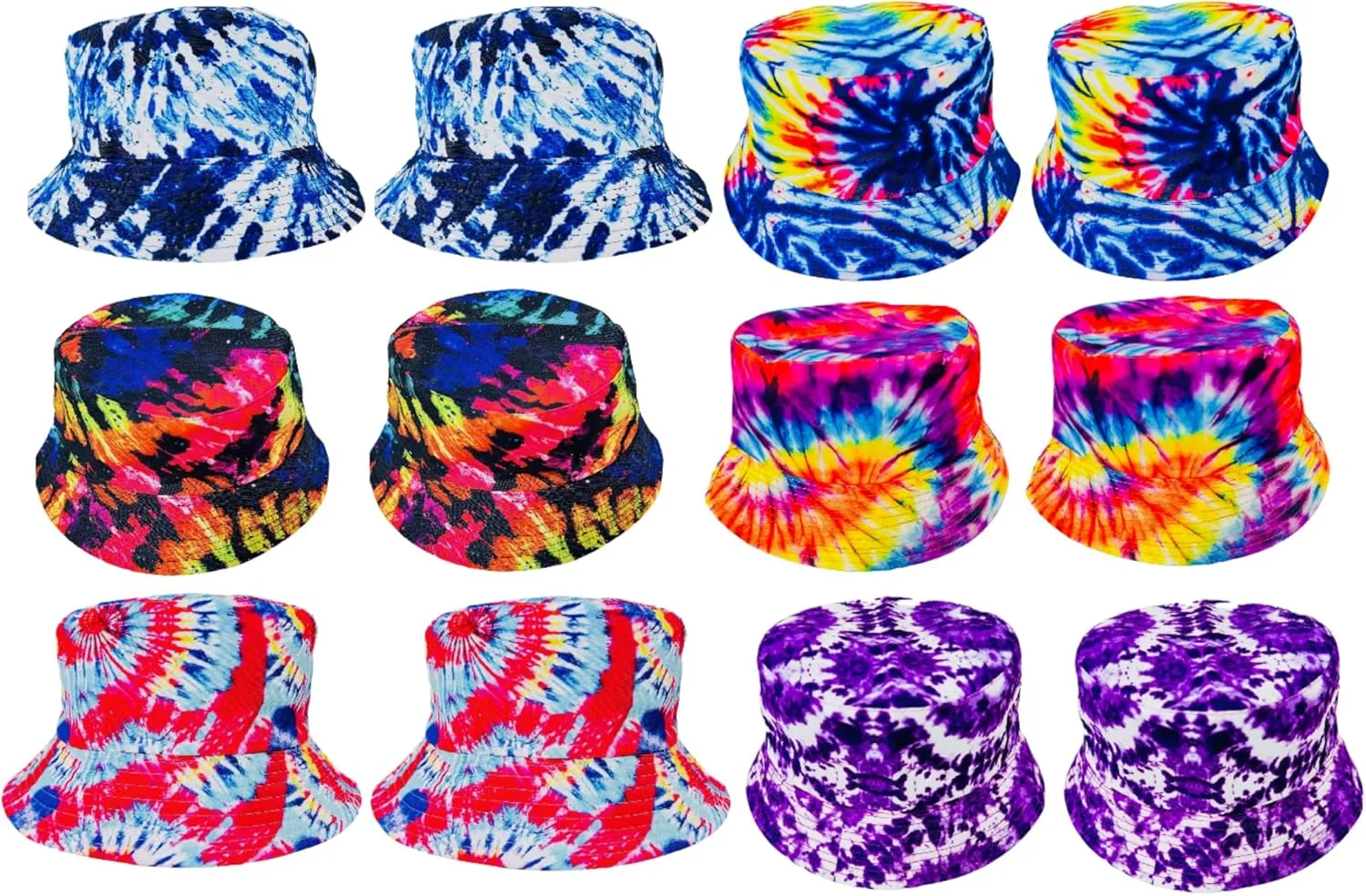 Unisex Bucket Hat Reversible Double-Side-Wear Packable for Travel, Outdoors, and Beach