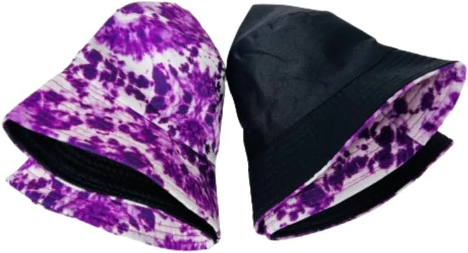 Unisex Bucket Hat Reversible Double-Side-Wear Packable for Travel, Outdoors, and Beach