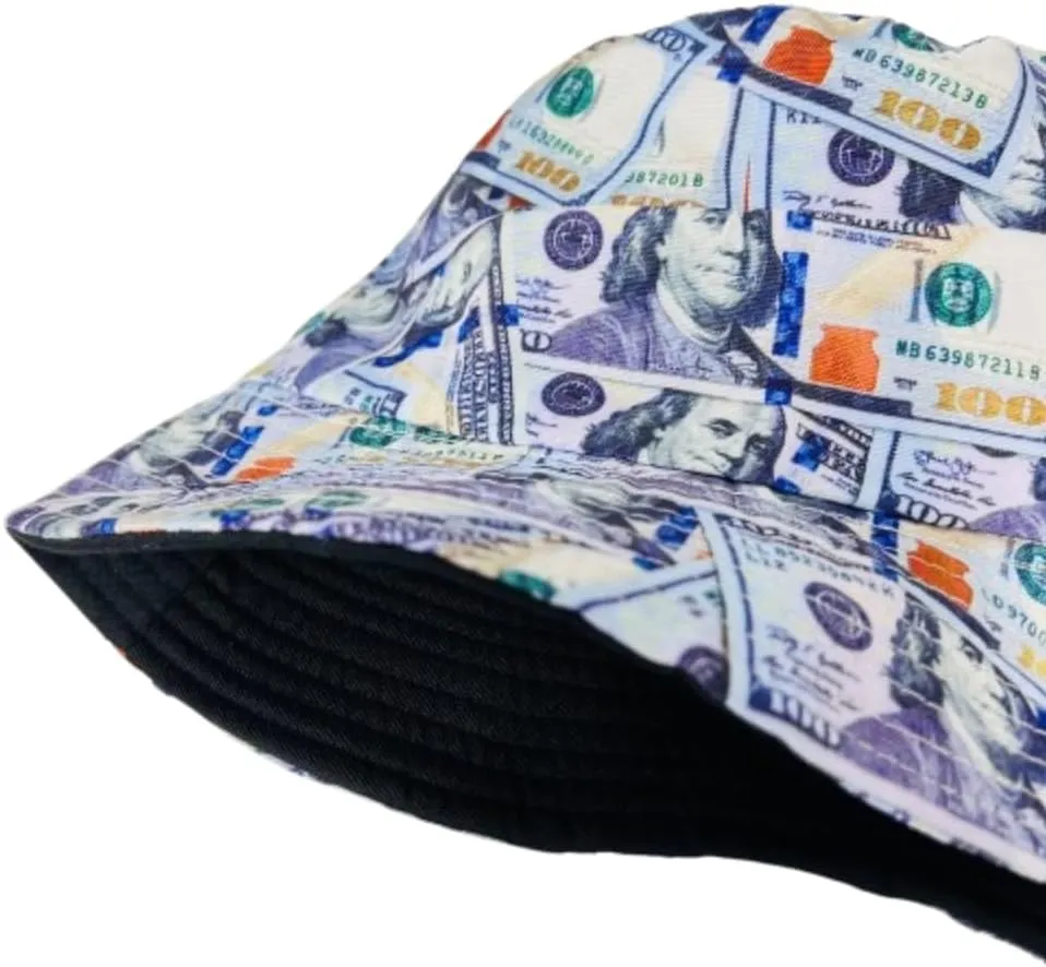 Unisex Bucket Hat Reversible Double-Side-Wear Packable for Travel, Outdoors, and Beach
